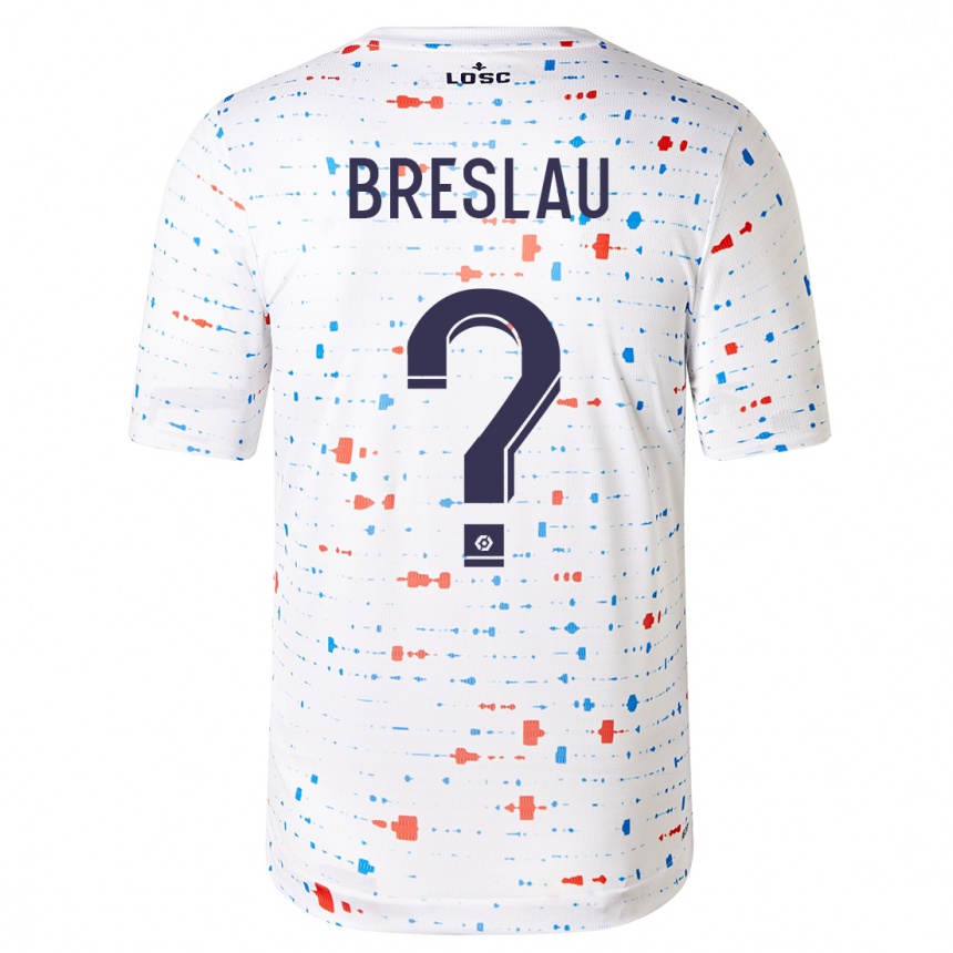 Vaikiškas Jessy Breslau #0 Baltas Išvykos Marškinėliai 2023/24 T-Shirt