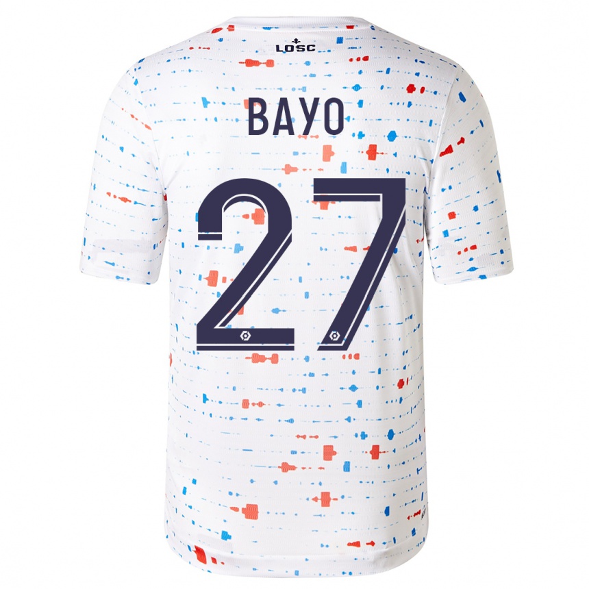 Vaikiškas Mohamed Bayo #27 Baltas Išvykos Marškinėliai 2023/24 T-Shirt