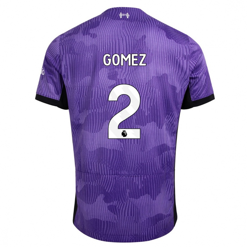 Vaikiškas Joe Gomez #2 Violetinė Trečias Marškinėliai 2023/24 T-Shirt