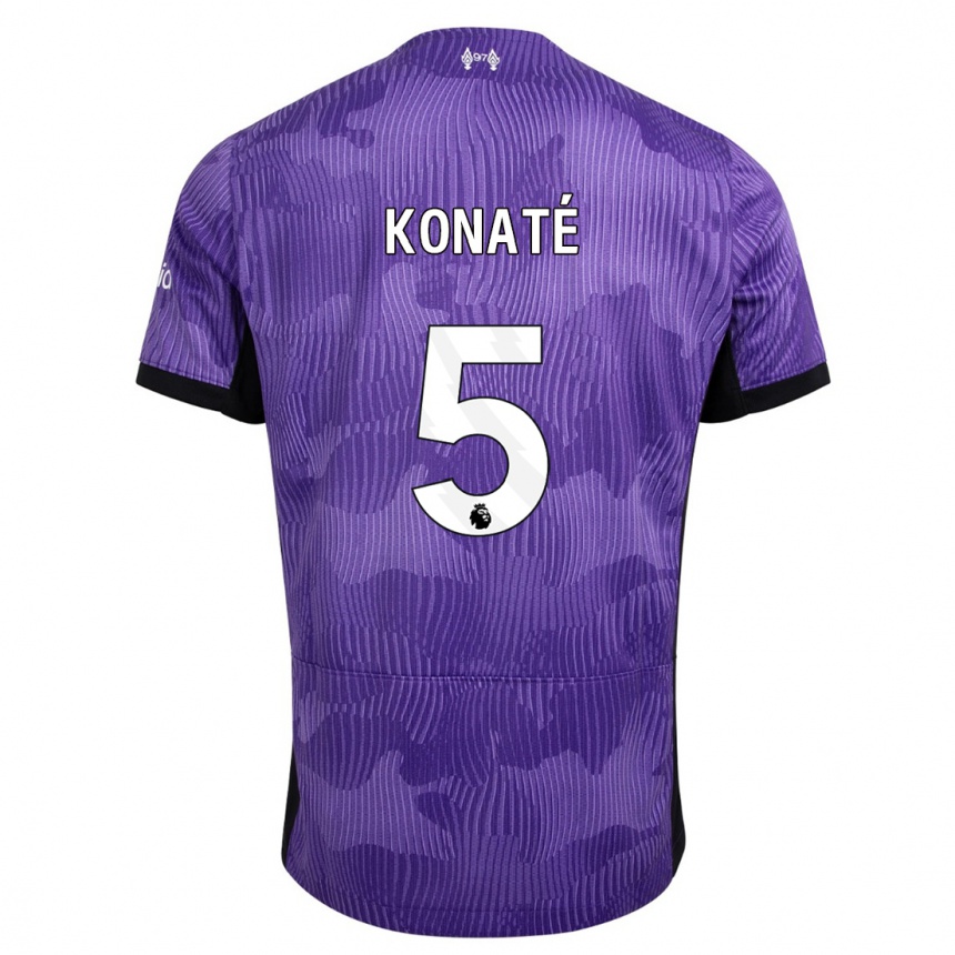 Vaikiškas Ibrahima Konate #5 Violetinė Trečias Marškinėliai 2023/24 T-Shirt