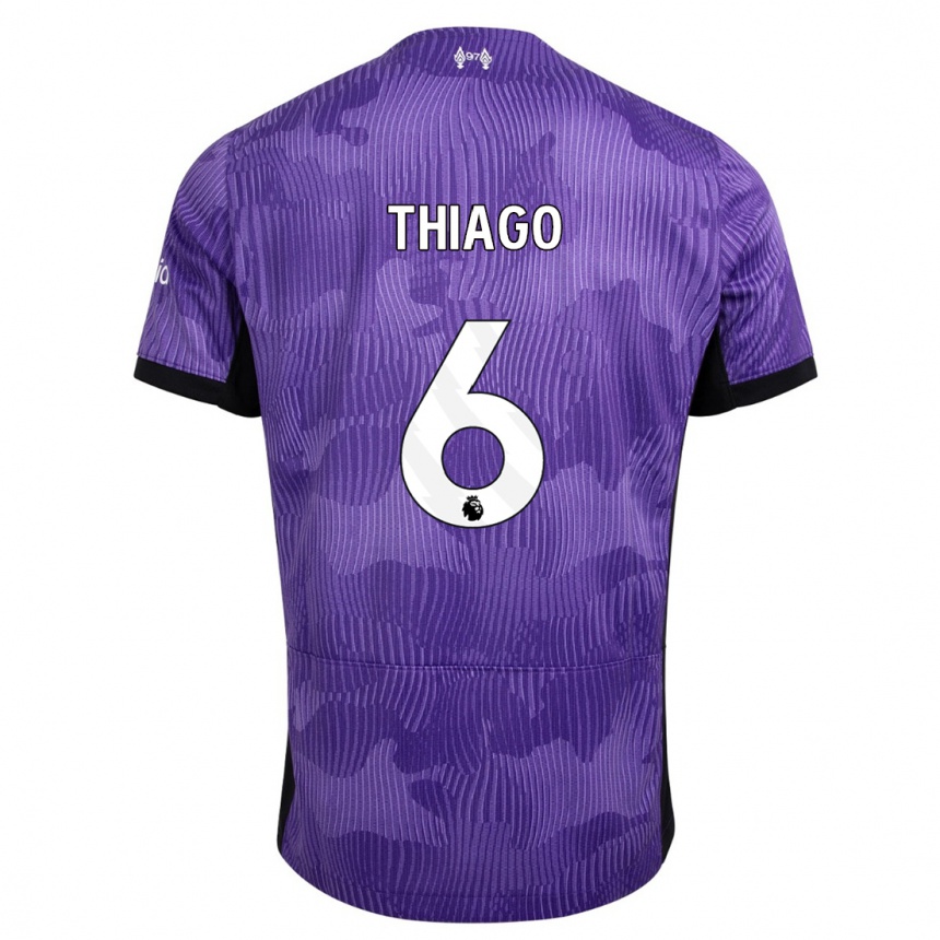 Vaikiškas Thiago #6 Violetinė Trečias Marškinėliai 2023/24 T-Shirt