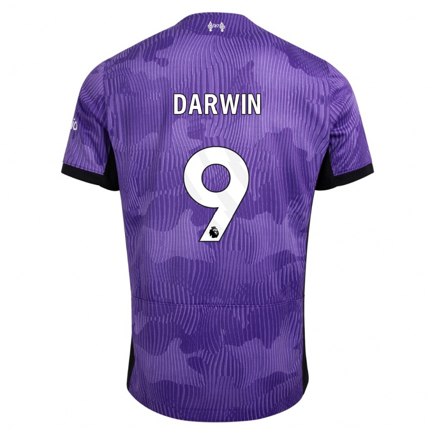 Vaikiškas Darwin Nunez #9 Violetinė Trečias Marškinėliai 2023/24 T-Shirt