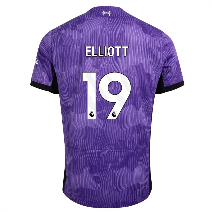 Vaikiškas Harvey Elliott #19 Violetinė Trečias Marškinėliai 2023/24 T-Shirt