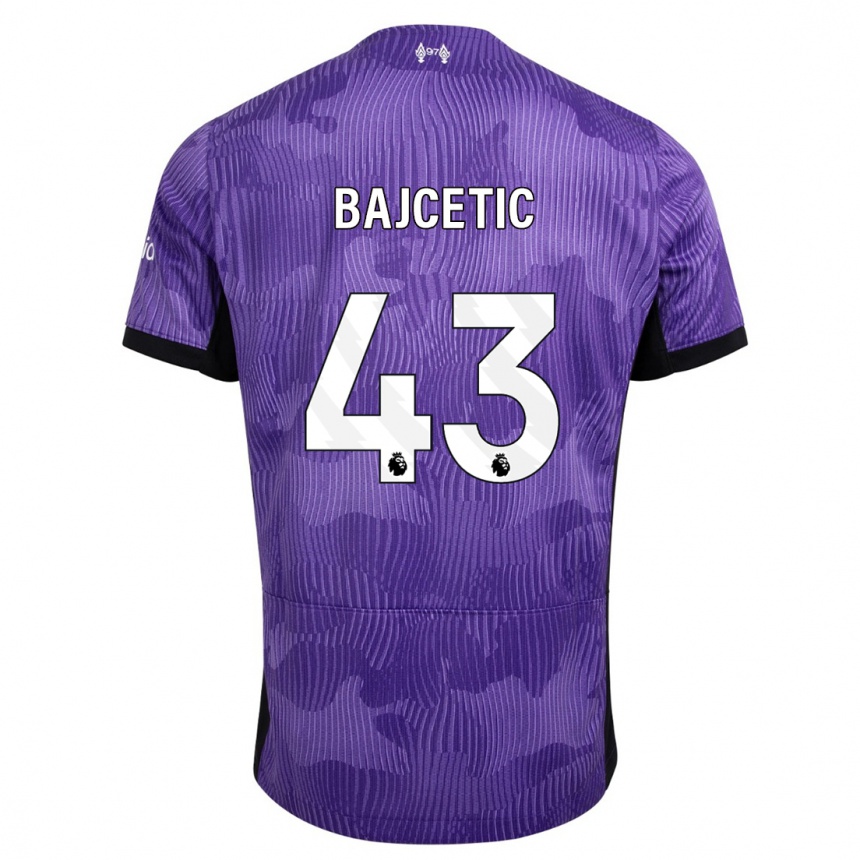 Vaikiškas Stefan Bajcetic #43 Violetinė Trečias Marškinėliai 2023/24 T-Shirt