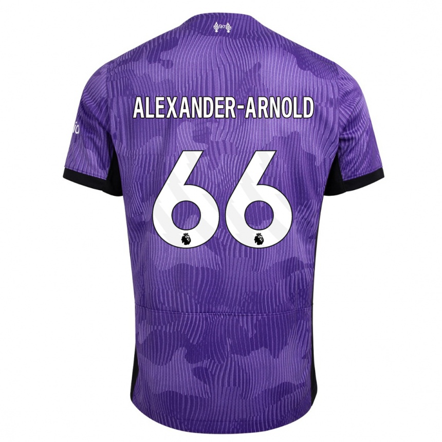 Vaikiškas Trent Alexander-Arnold #66 Violetinė Trečias Marškinėliai 2023/24 T-Shirt