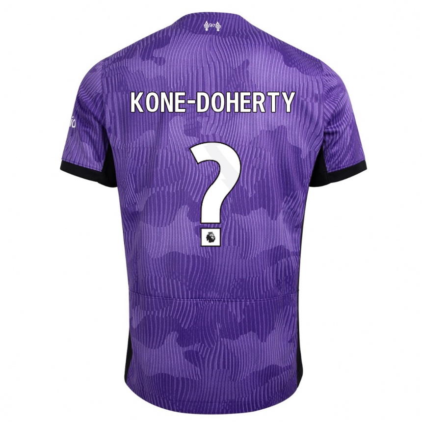 Vaikiškas Trent Kone-Doherty #0 Violetinė Trečias Marškinėliai 2023/24 T-Shirt