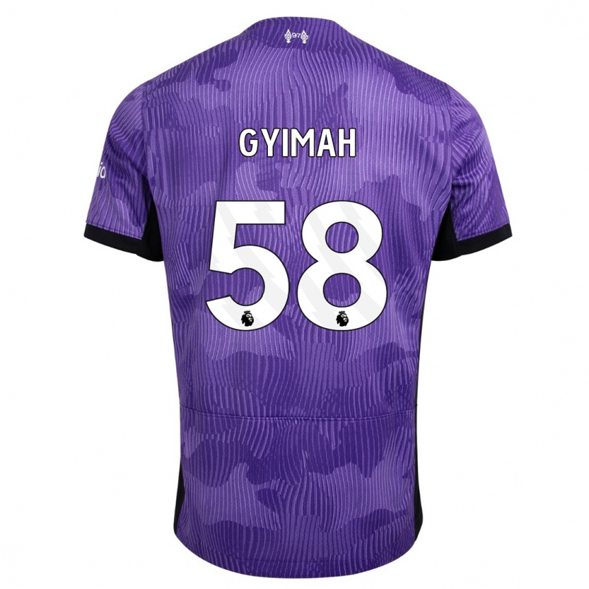 Vaikiškas Francis Gyimah #58 Violetinė Trečias Marškinėliai 2023/24 T-Shirt