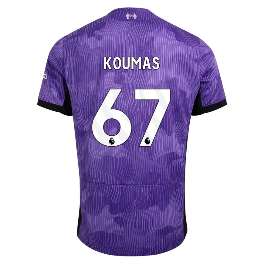 Vaikiškas Lewis Koumas #67 Violetinė Trečias Marškinėliai 2023/24 T-Shirt