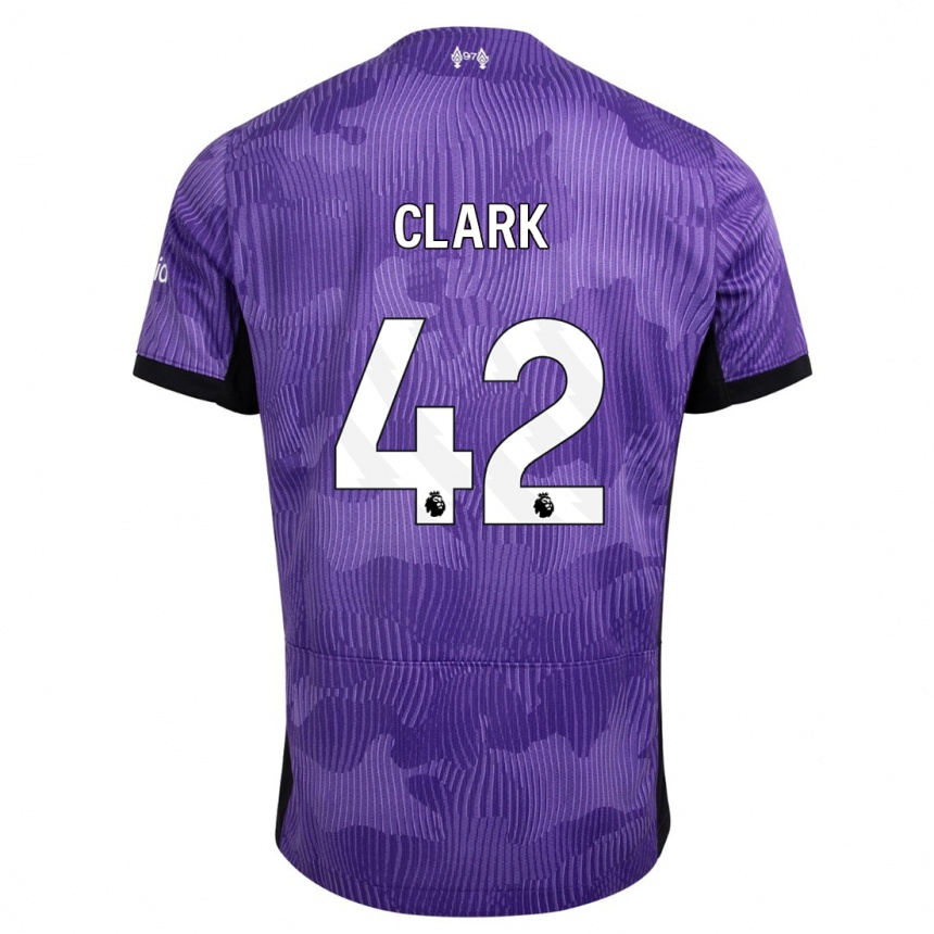 Vaikiškas Bobby Clark #42 Violetinė Trečias Marškinėliai 2023/24 T-Shirt