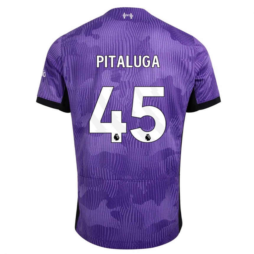 Vaikiškas Marcelo Pitaluga #45 Violetinė Trečias Marškinėliai 2023/24 T-Shirt