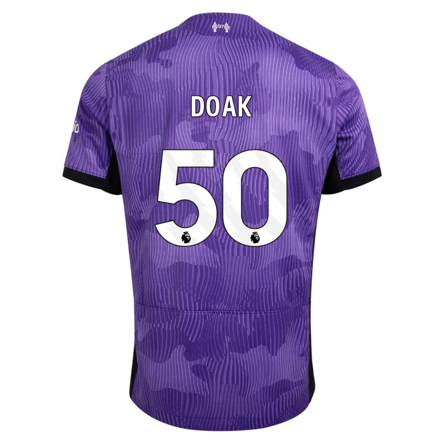 Vaikiškas Ben Doak #50 Violetinė Trečias Marškinėliai 2023/24 T-Shirt