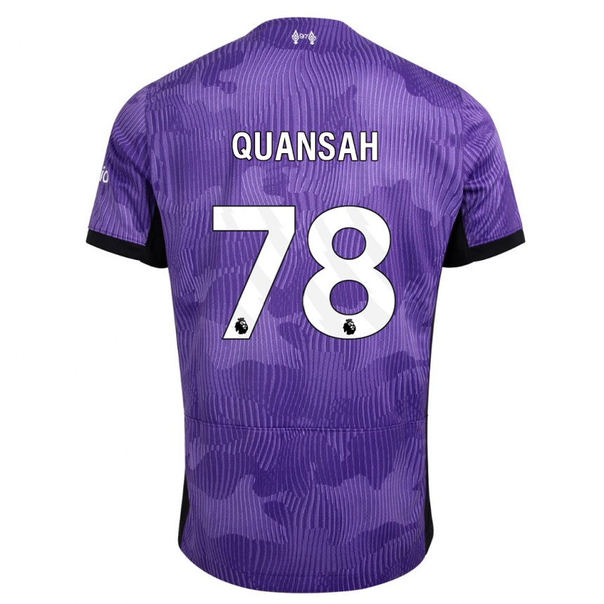 Vaikiškas Jarell Quansah #78 Violetinė Trečias Marškinėliai 2023/24 T-Shirt