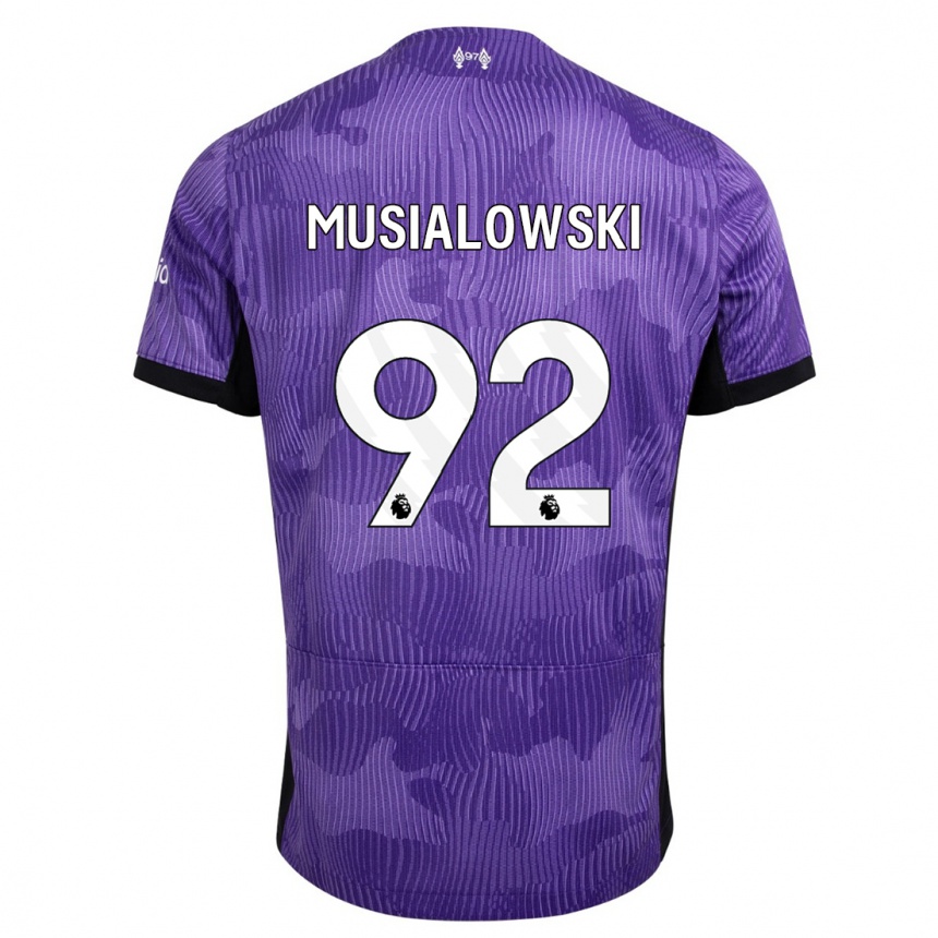 Vaikiškas Mateusz Musialowski #92 Violetinė Trečias Marškinėliai 2023/24 T-Shirt