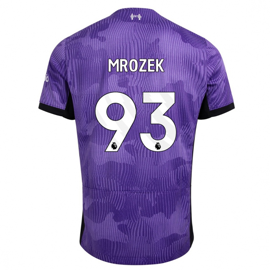 Vaikiškas Fabian Mrozek #93 Violetinė Trečias Marškinėliai 2023/24 T-Shirt