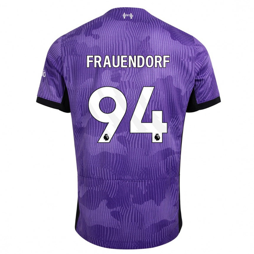 Vaikiškas Melkamu Frauendorf #94 Violetinė Trečias Marškinėliai 2023/24 T-Shirt