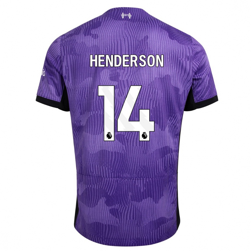 Vaikiškas Henderson #14 Violetinė Trečias Marškinėliai 2023/24 T-Shirt