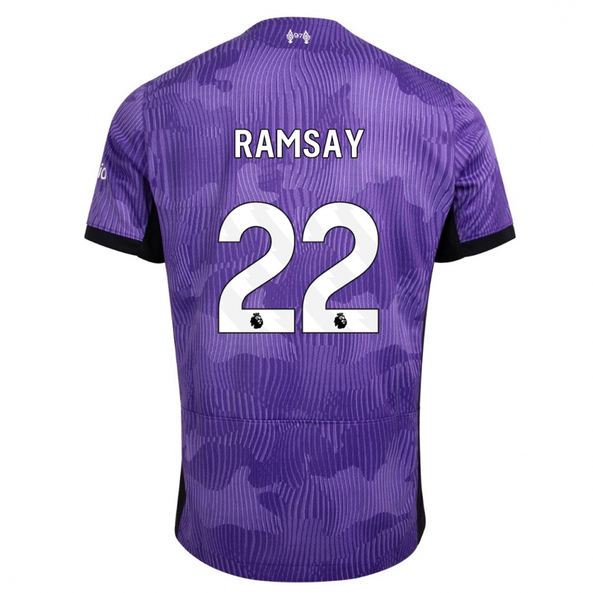 Vaikiškas Calvin Ramsay #22 Violetinė Trečias Marškinėliai 2023/24 T-Shirt