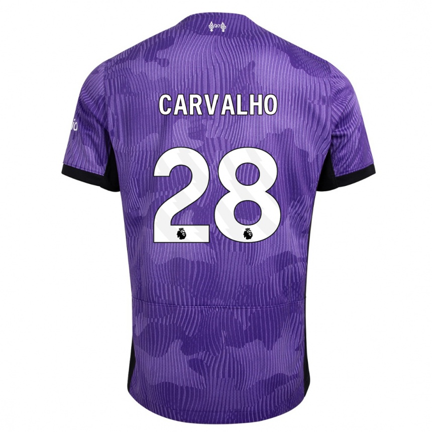 Vaikiškas Fabio Carvalho #28 Violetinė Trečias Marškinėliai 2023/24 T-Shirt