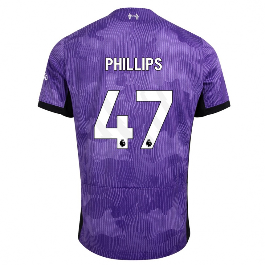 Vaikiškas Nathaniel Phillips #47 Violetinė Trečias Marškinėliai 2023/24 T-Shirt