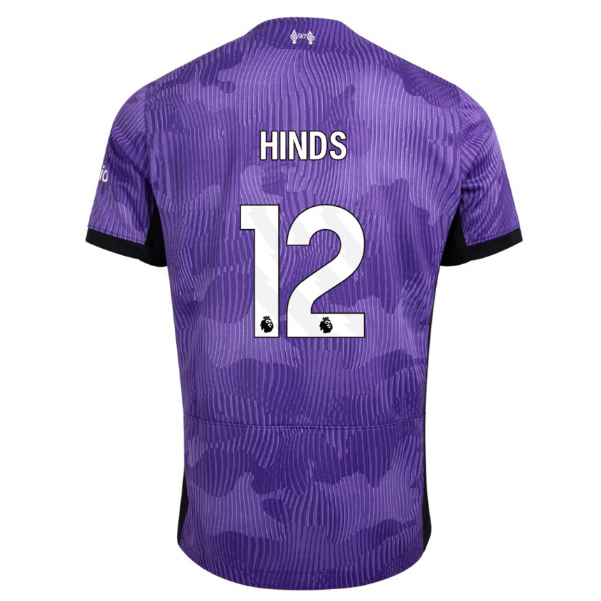 Vaikiškas Taylor Hinds #12 Violetinė Trečias Marškinėliai 2023/24 T-Shirt