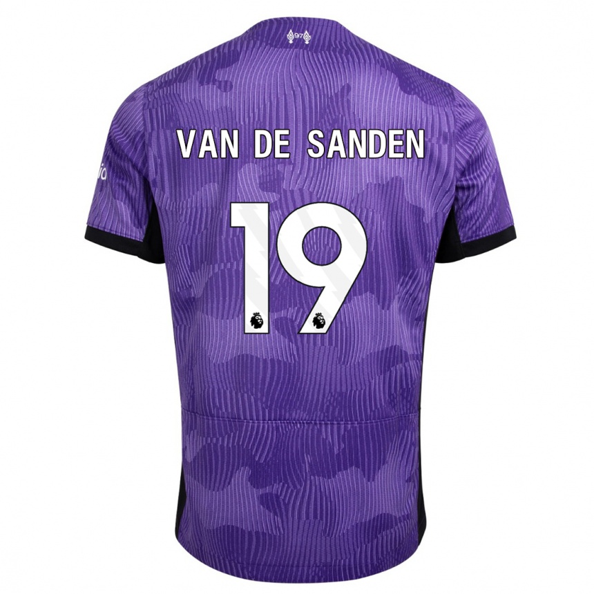 Vaikiškas Shanice Van De Sanden #19 Violetinė Trečias Marškinėliai 2023/24 T-Shirt