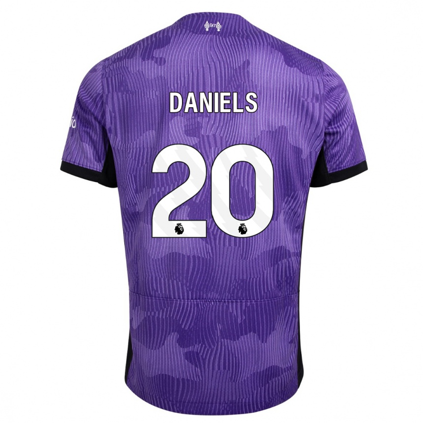 Vaikiškas Yana Daniels #20 Violetinė Trečias Marškinėliai 2023/24 T-Shirt