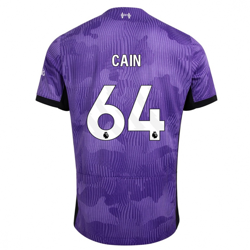 Vaikiškas Jake Cain #64 Violetinė Trečias Marškinėliai 2023/24 T-Shirt