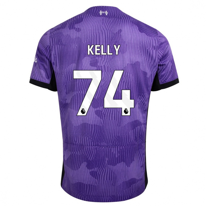 Vaikiškas Oscar Kelly #74 Violetinė Trečias Marškinėliai 2023/24 T-Shirt