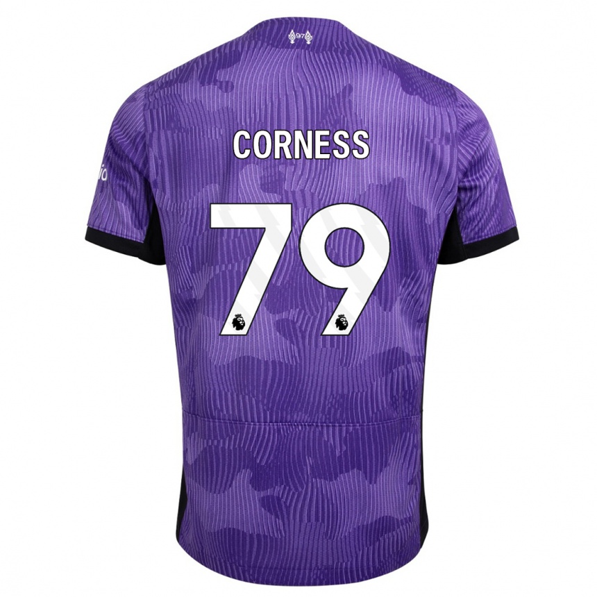 Vaikiškas Dominic Corness #79 Violetinė Trečias Marškinėliai 2023/24 T-Shirt