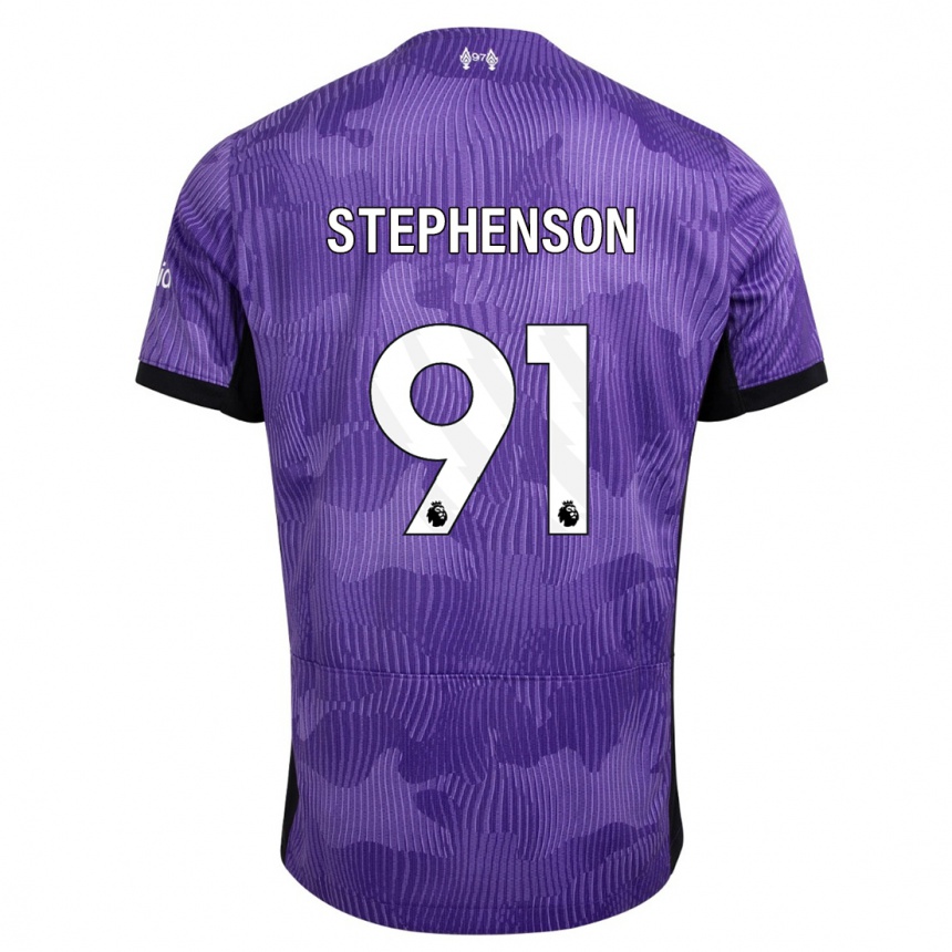 Vaikiškas Luca Stephenson #91 Violetinė Trečias Marškinėliai 2023/24 T-Shirt