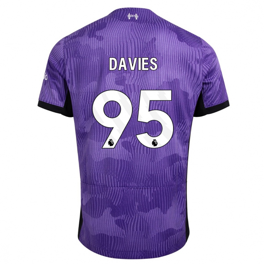 Vaikiškas Harvey Davies #95 Violetinė Trečias Marškinėliai 2023/24 T-Shirt