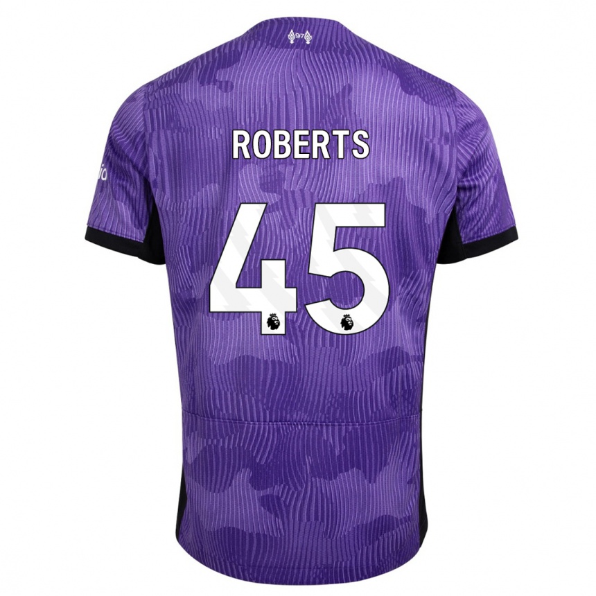 Vaikiškas Iwan Roberts #45 Violetinė Trečias Marškinėliai 2023/24 T-Shirt