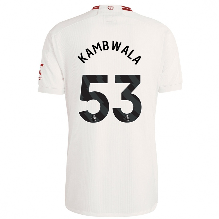 Vaikiškas Willy Kambwala #53 Baltas Trečias Marškinėliai 2023/24 T-Shirt