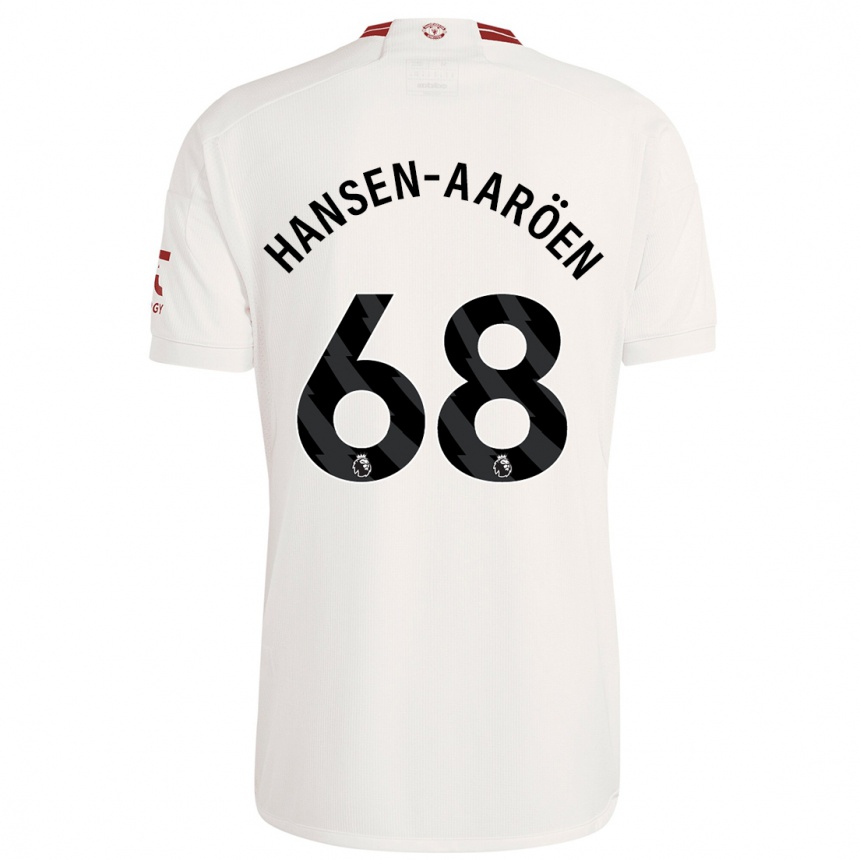 Vaikiškas Isak Hansen-Aaröen #68 Baltas Trečias Marškinėliai 2023/24 T-Shirt