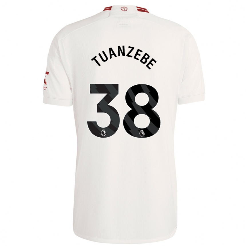 Vaikiškas Axel Tuanzebe #38 Baltas Trečias Marškinėliai 2023/24 T-Shirt