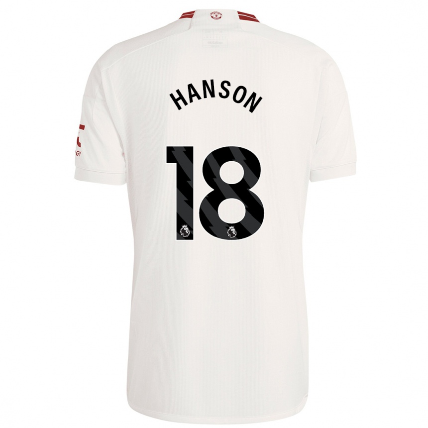 Vaikiškas Kirsty Hanson #18 Baltas Trečias Marškinėliai 2023/24 T-Shirt