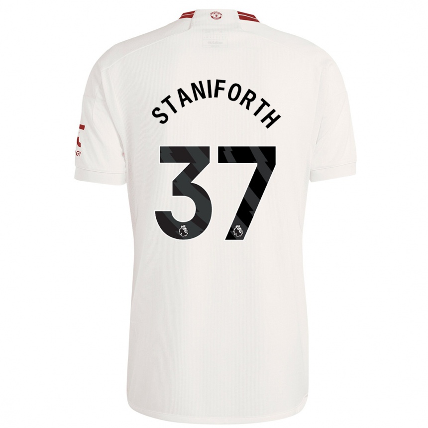 Vaikiškas Lucy Staniforth #37 Baltas Trečias Marškinėliai 2023/24 T-Shirt