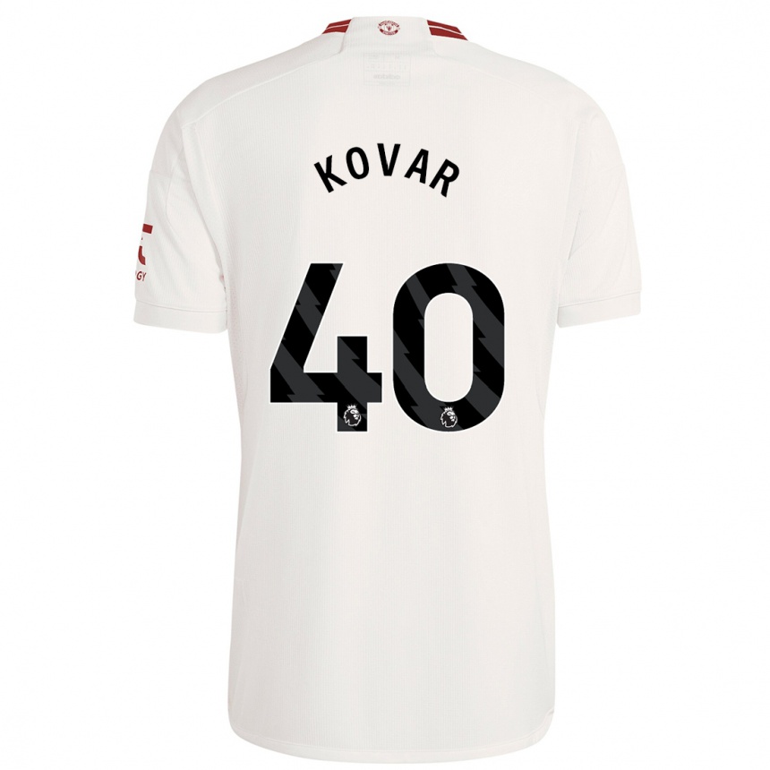 Vaikiškas Matej Kovar #40 Baltas Trečias Marškinėliai 2023/24 T-Shirt