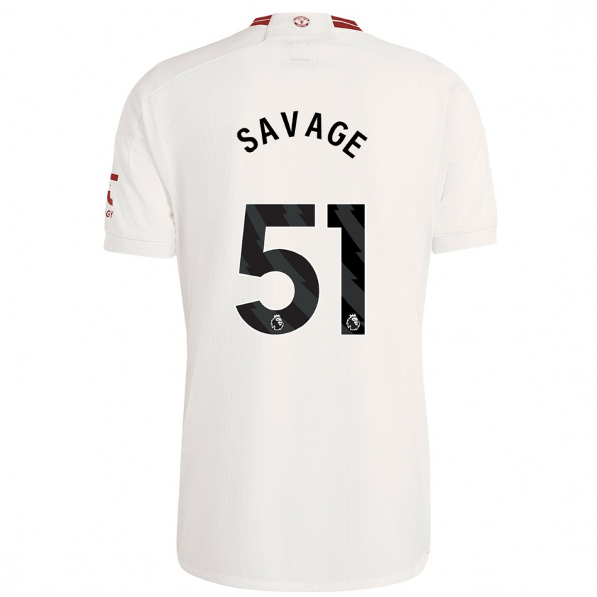 Vaikiškas Charlie Savage #51 Baltas Trečias Marškinėliai 2023/24 T-Shirt