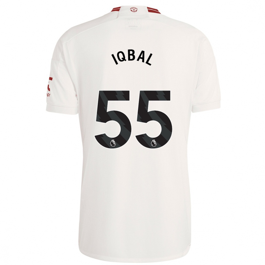 Vaikiškas Zidane Iqbal #55 Baltas Trečias Marškinėliai 2023/24 T-Shirt