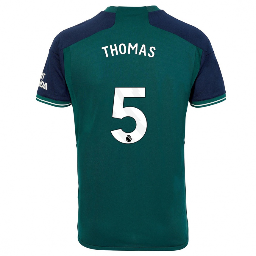 Vaikiškas Thomas Partey #5 Žalias Trečias Marškinėliai 2023/24 T-Shirt