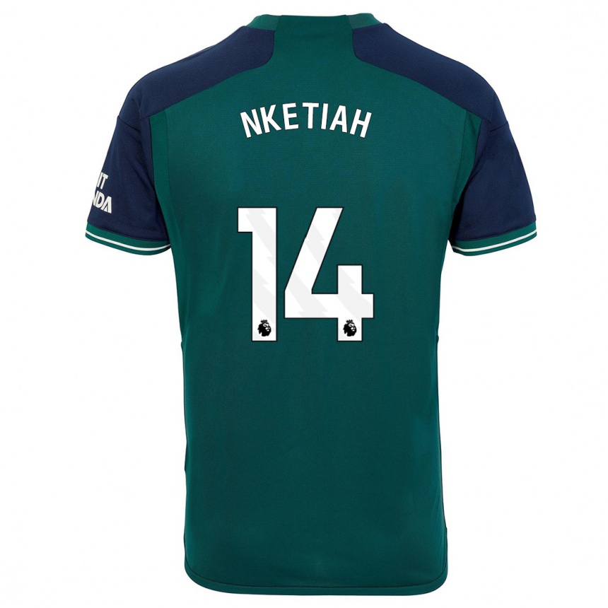 Vaikiškas Eddie Nketiah #14 Žalias Trečias Marškinėliai 2023/24 T-Shirt