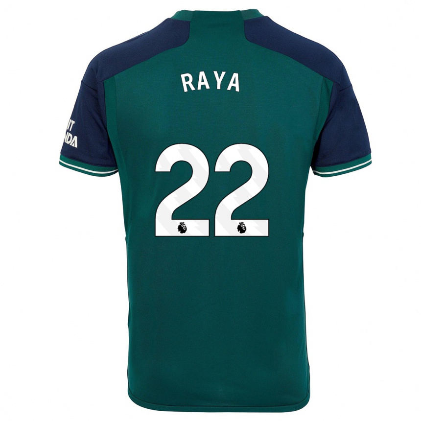 Vaikiškas David Raya #22 Žalias Trečias Marškinėliai 2023/24 T-Shirt