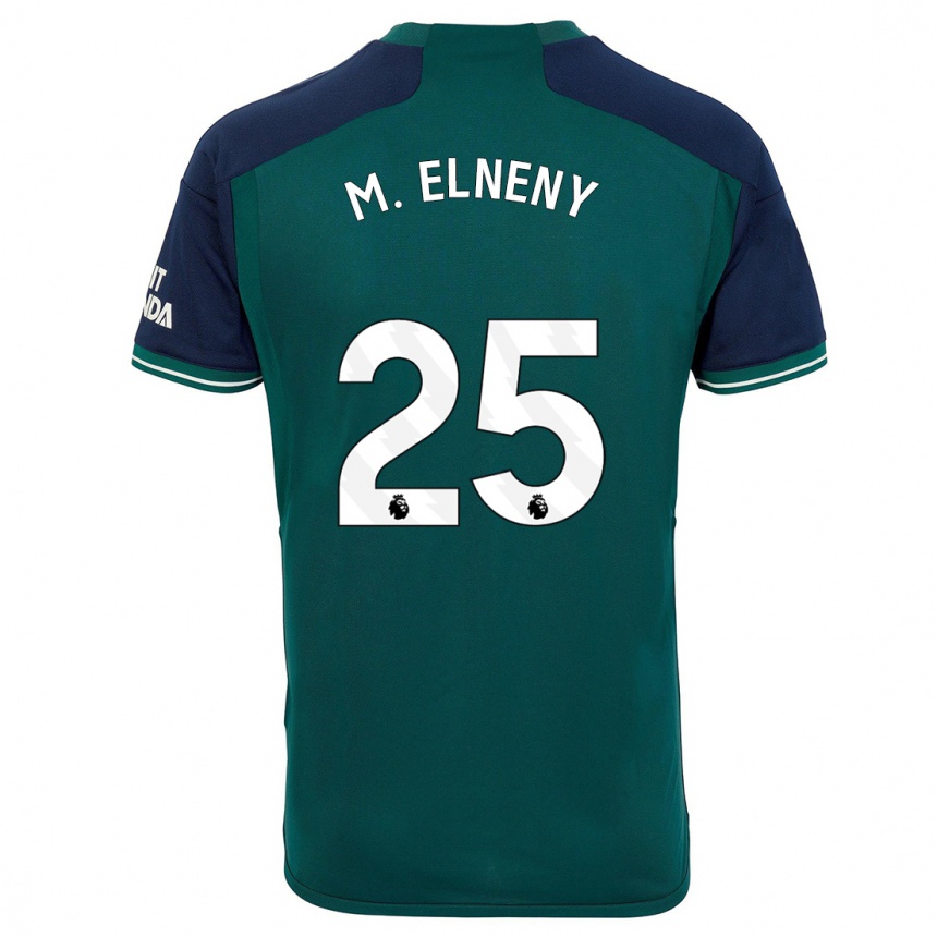 Vaikiškas Mohamed Elneny #25 Žalias Trečias Marškinėliai 2023/24 T-Shirt