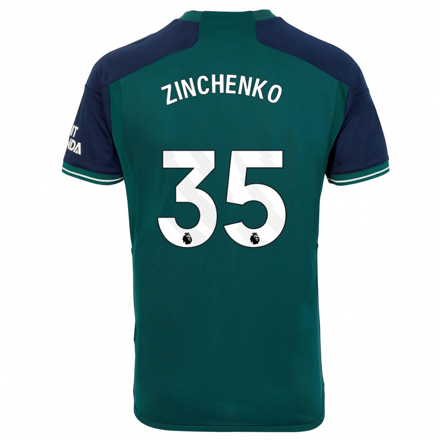 Vaikiškas Oleksandr Zinchenko #35 Žalias Trečias Marškinėliai 2023/24 T-Shirt