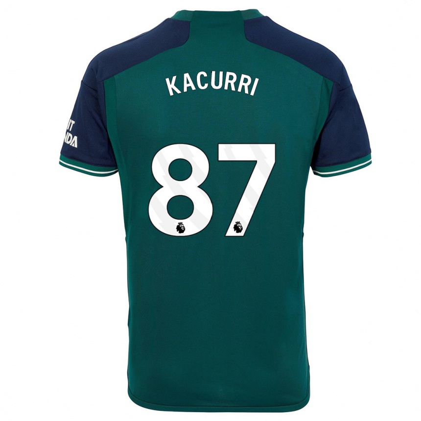 Vaikiškas Maldini Kacurri #87 Žalias Trečias Marškinėliai 2023/24 T-Shirt