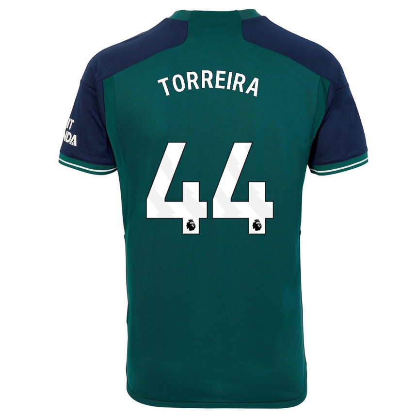 Vaikiškas Lucas Torreira #44 Žalias Trečias Marškinėliai 2023/24 T-Shirt