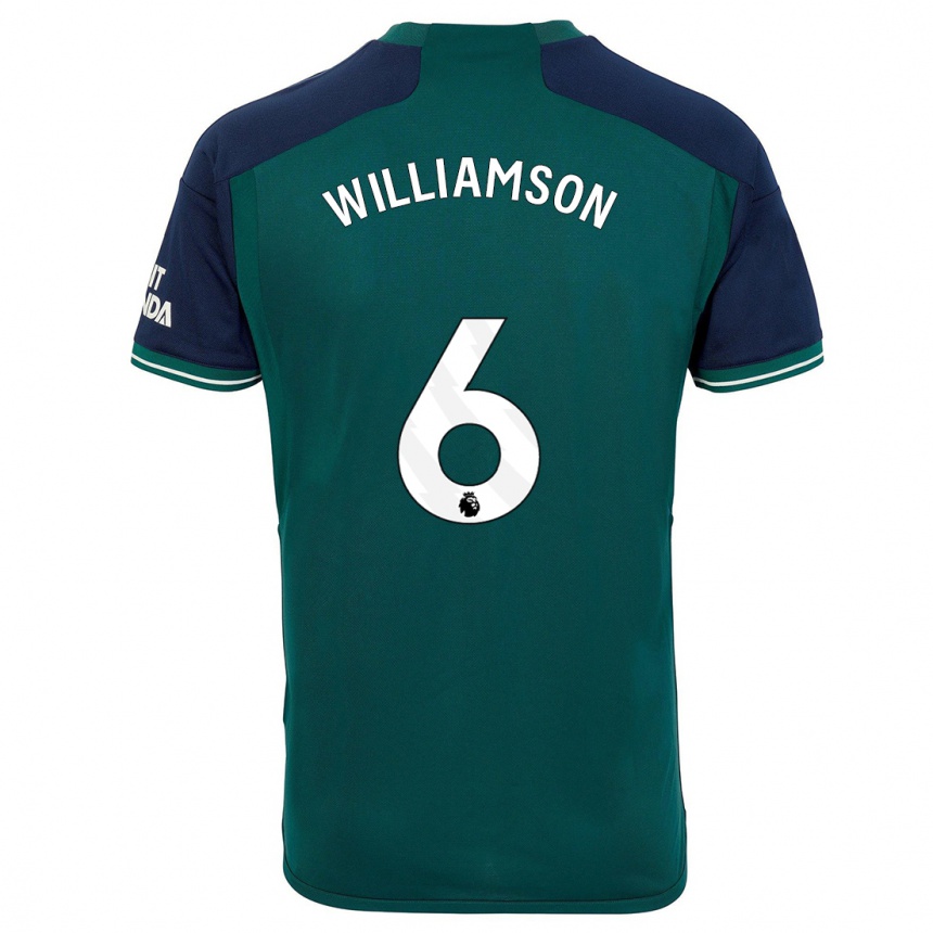 Vaikiškas Leah Williamson #6 Žalias Trečias Marškinėliai 2023/24 T-Shirt