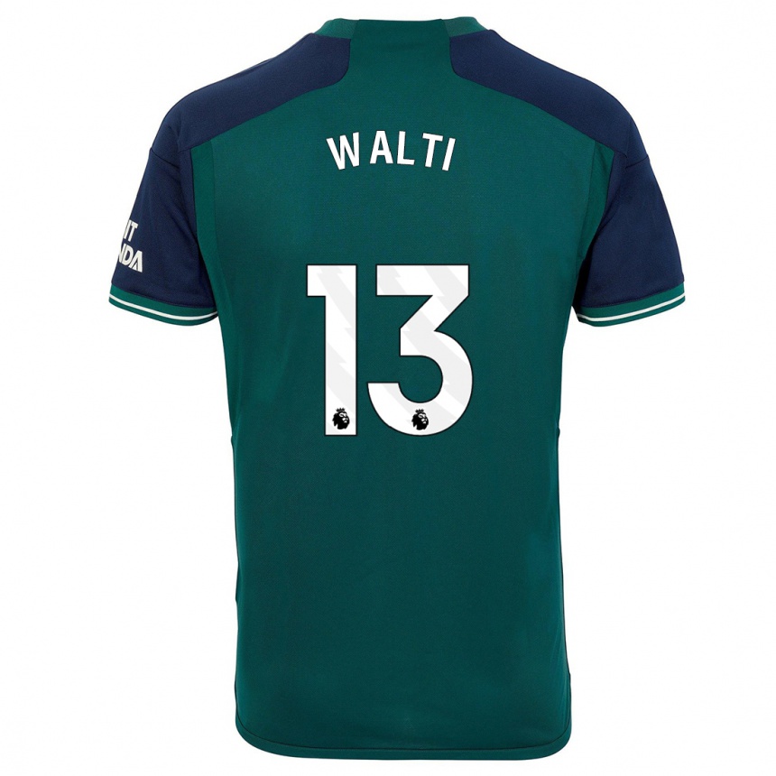 Vaikiškas Lia Walti #13 Žalias Trečias Marškinėliai 2023/24 T-Shirt