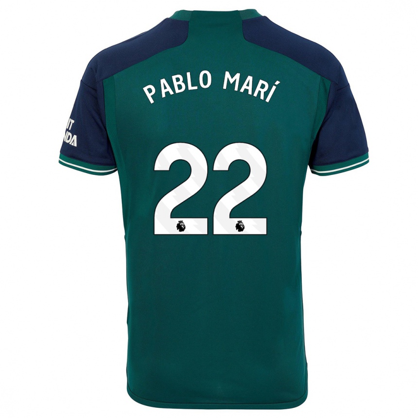 Vaikiškas Pablo Mari #22 Žalias Trečias Marškinėliai 2023/24 T-Shirt